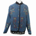 Women's jacket with embroidery allover the body